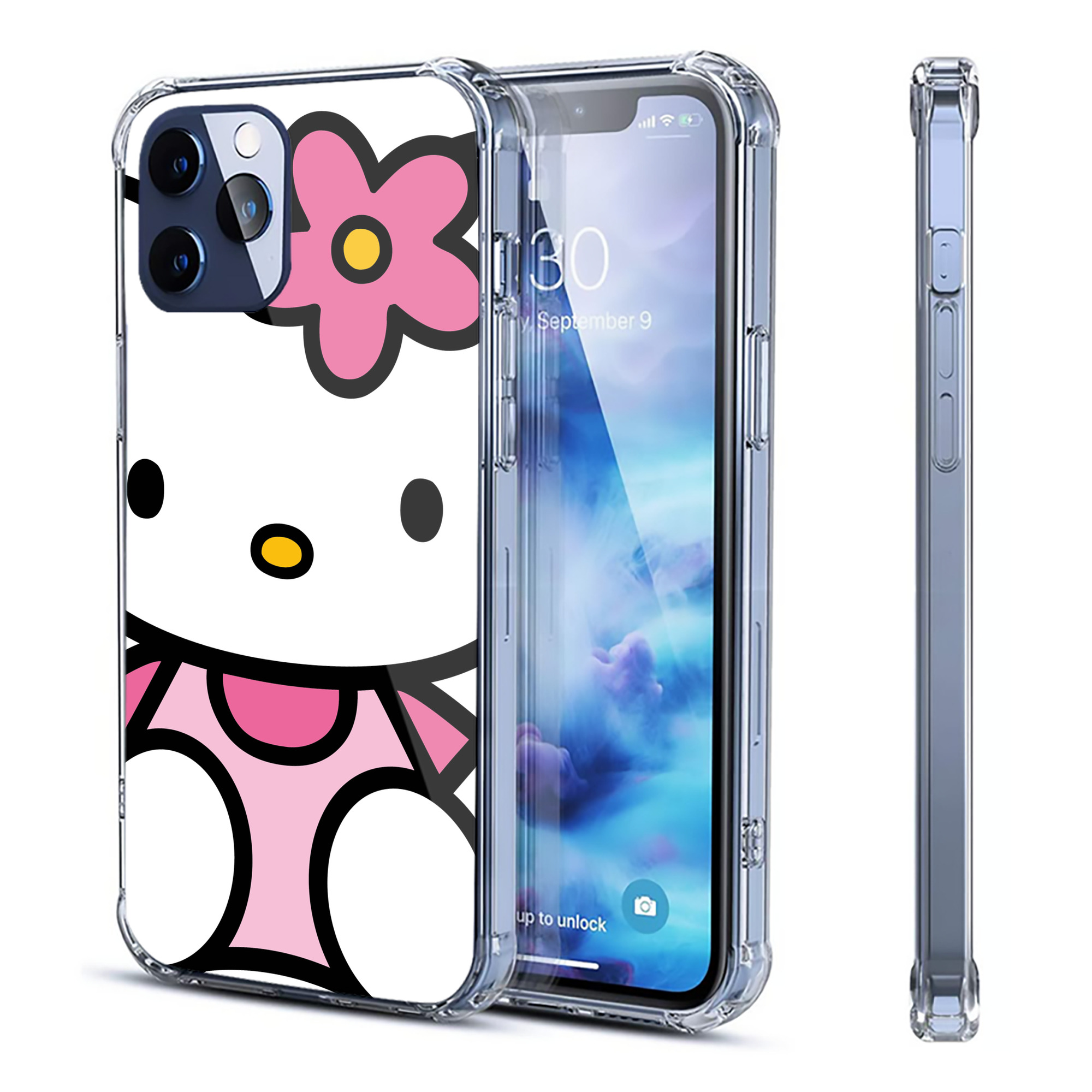 （画像用） Hello Kitty ハローキティ 【iPhone 12シリーズ対応】透明スマホケース（クリアソフトケース）